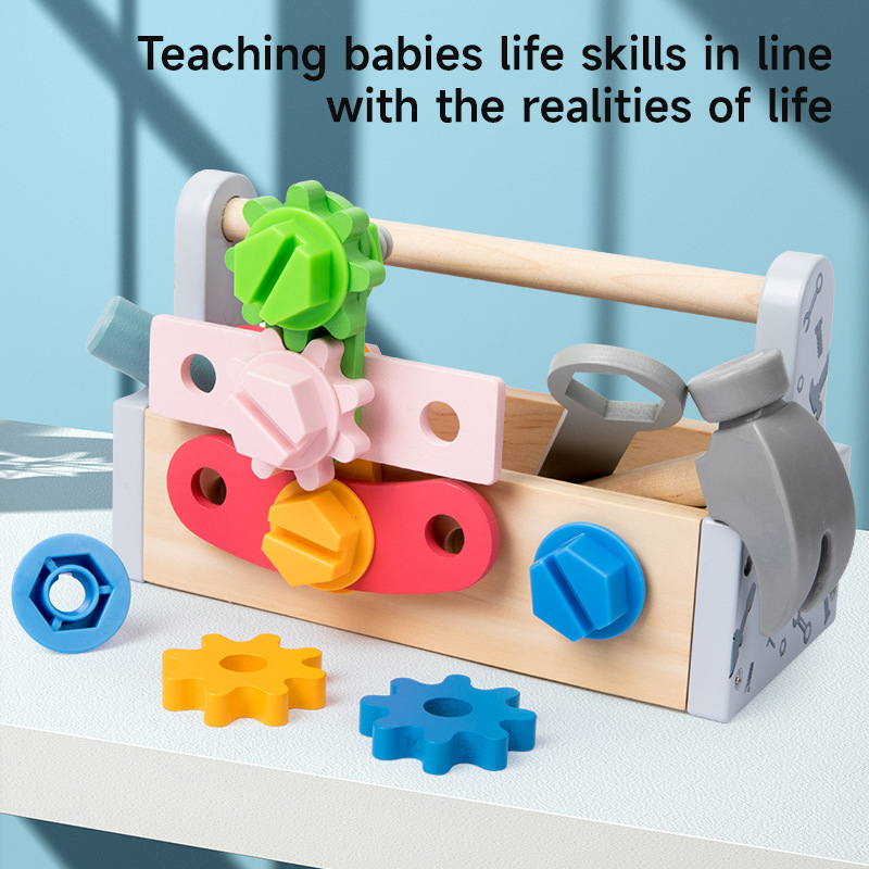 Gardening Tools For 8 Year Olds - Children Toolbox Wooden Toys DIY Screw