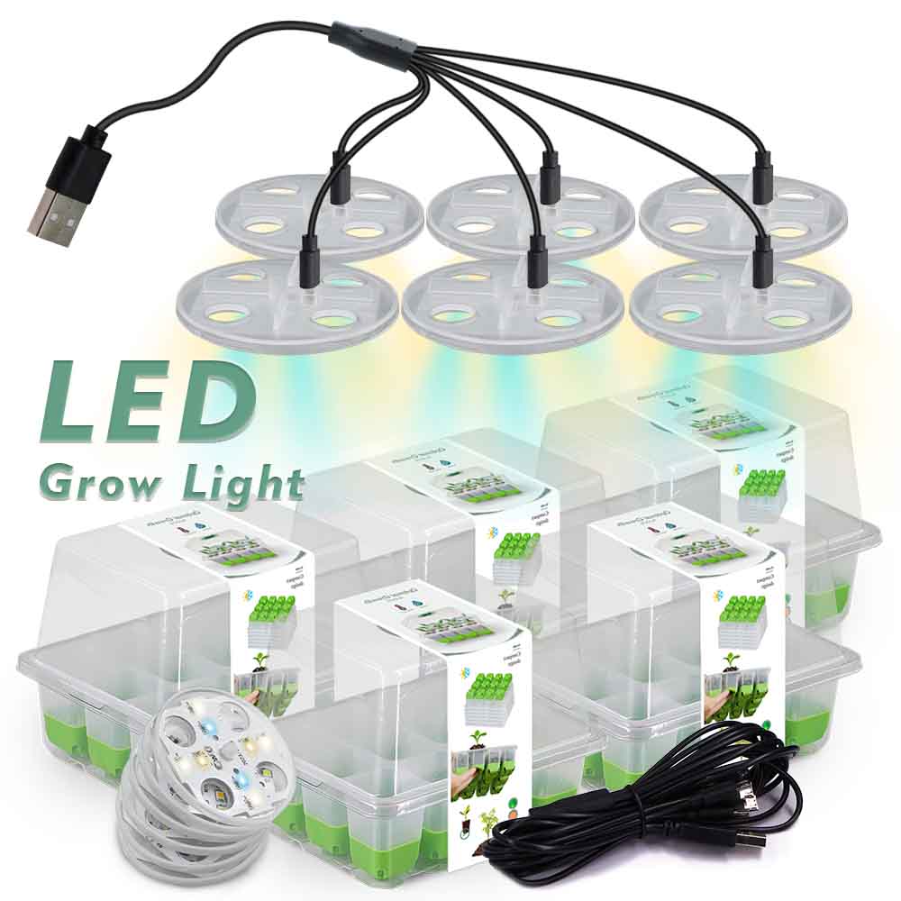 Seed Starter Trays - LED Grow Light Seedling Starter Tray