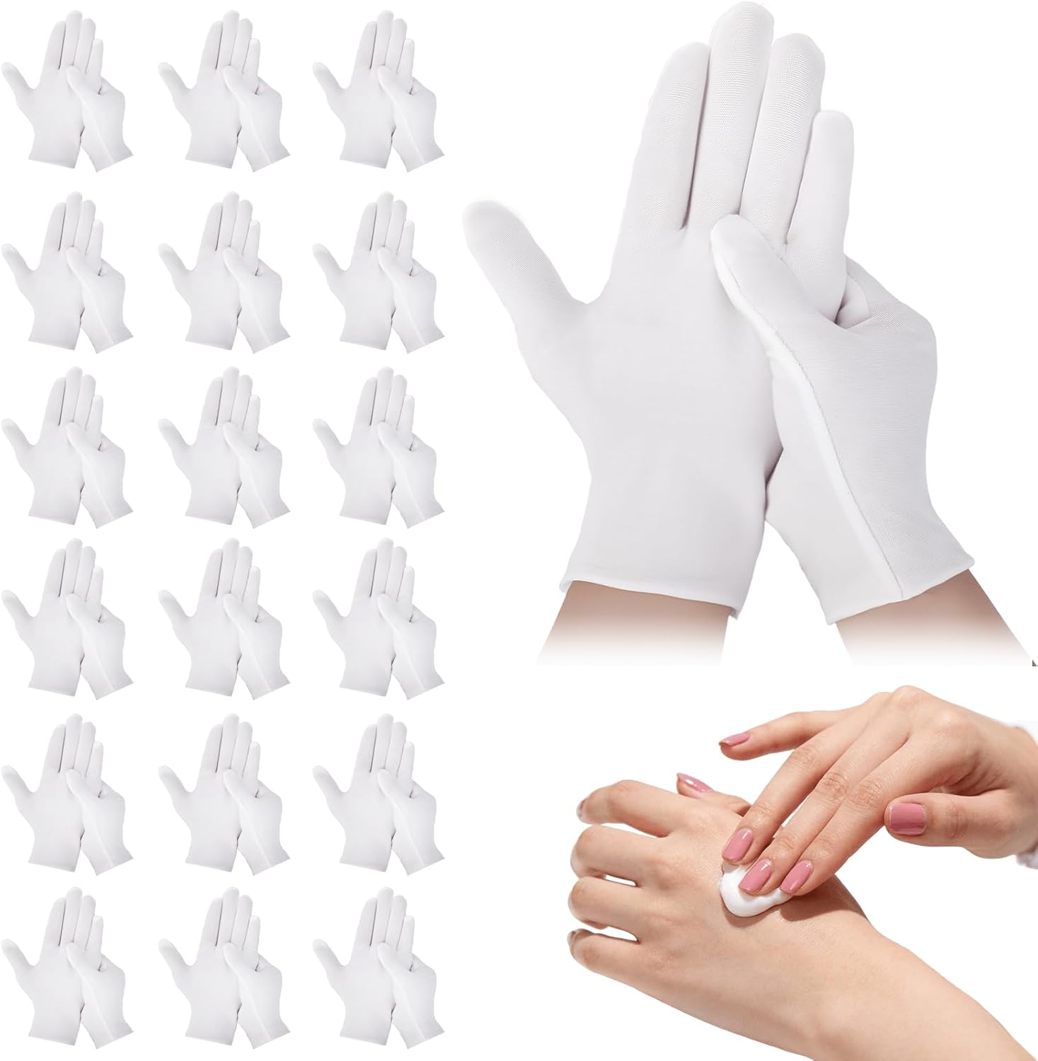 Gardening Tools Gloves - 1/5Pair Disposable White Cotton Gloves Lightweight
