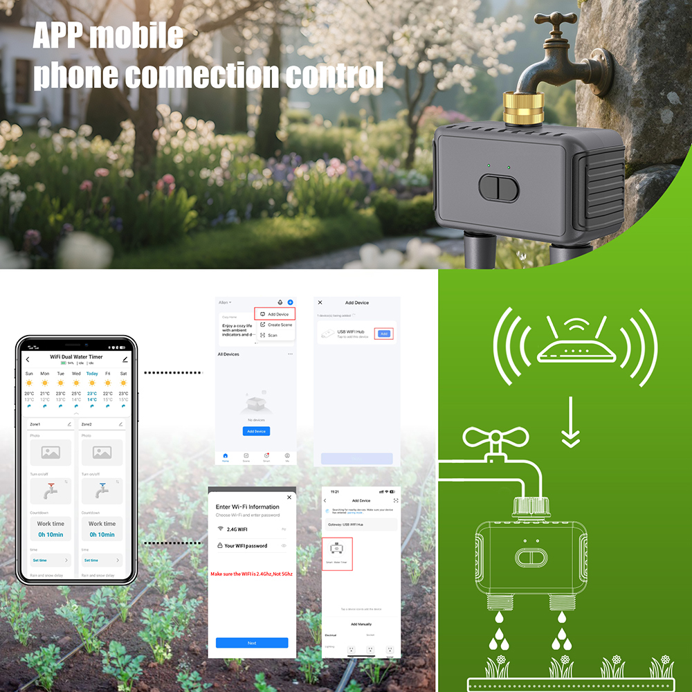 Wifi Automatic Water Timer Dua - đánh giá và giá Gardening Tools And Equipment