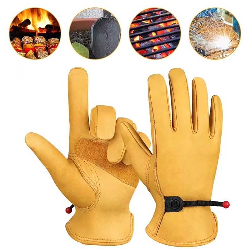 Leather Gloves Men Work Gloves - đánh giá và giá Gardening Tools Gloves