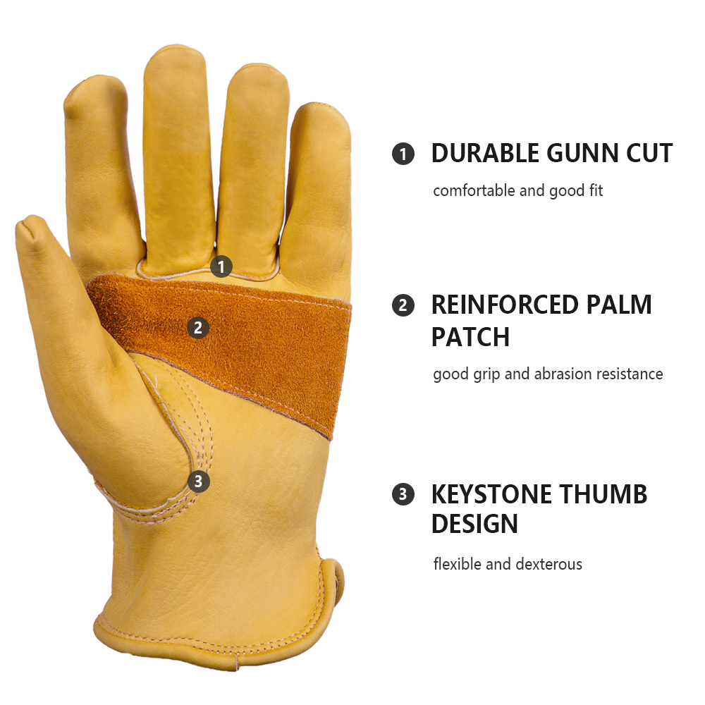 Leather Gloves Men Work Gloves - đánh giá và giá Gardening Tools Gloves