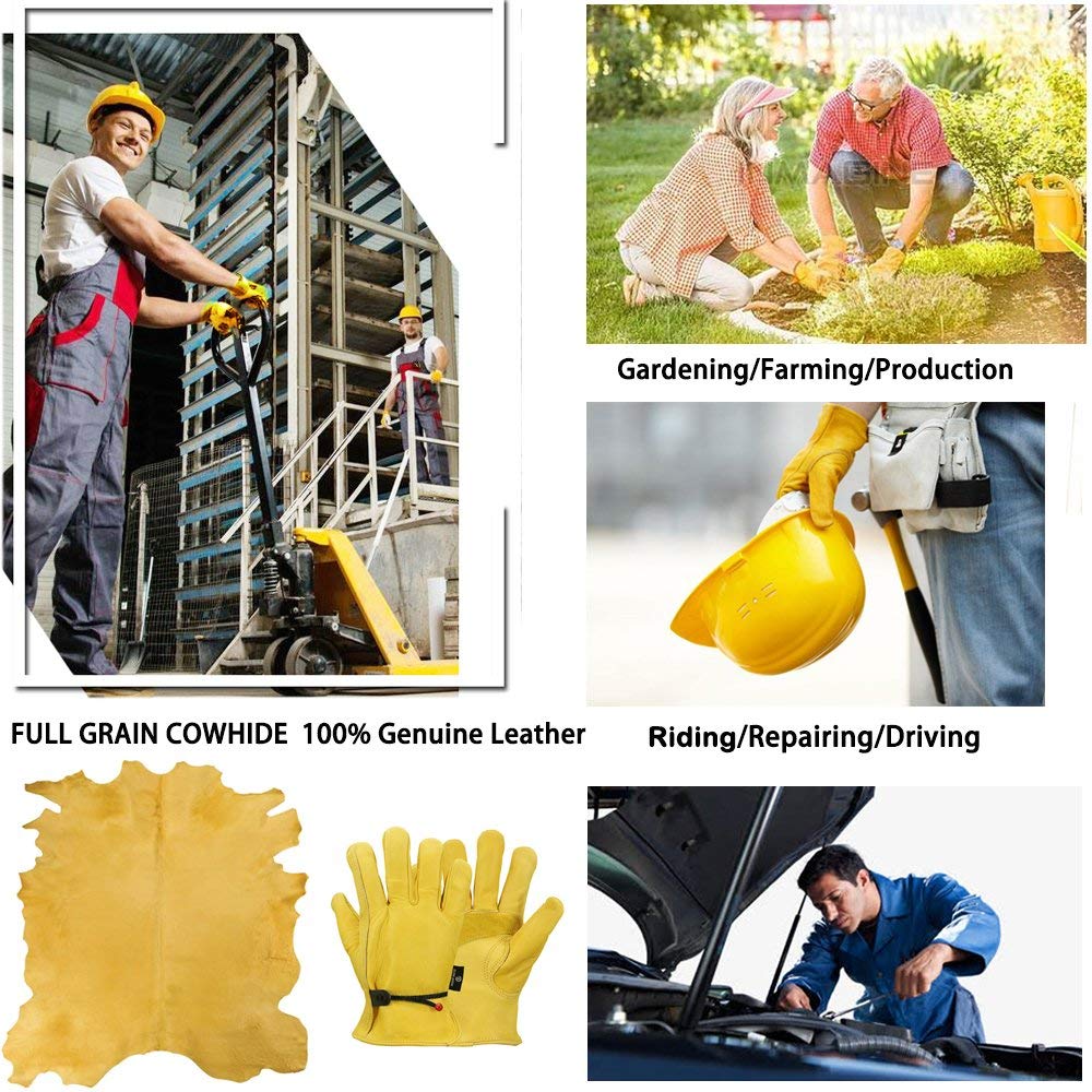 Leather Gloves Men Work Gloves - đánh giá và giá Gardening Tools Gloves