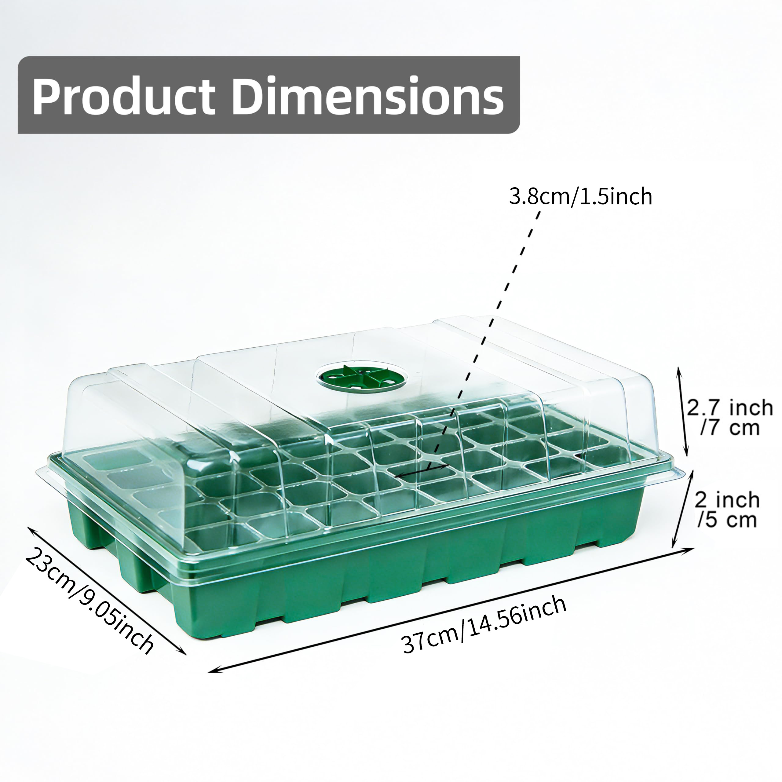With Transparent Cover Greenho - đánh giá và giá Seed Starter Trays
