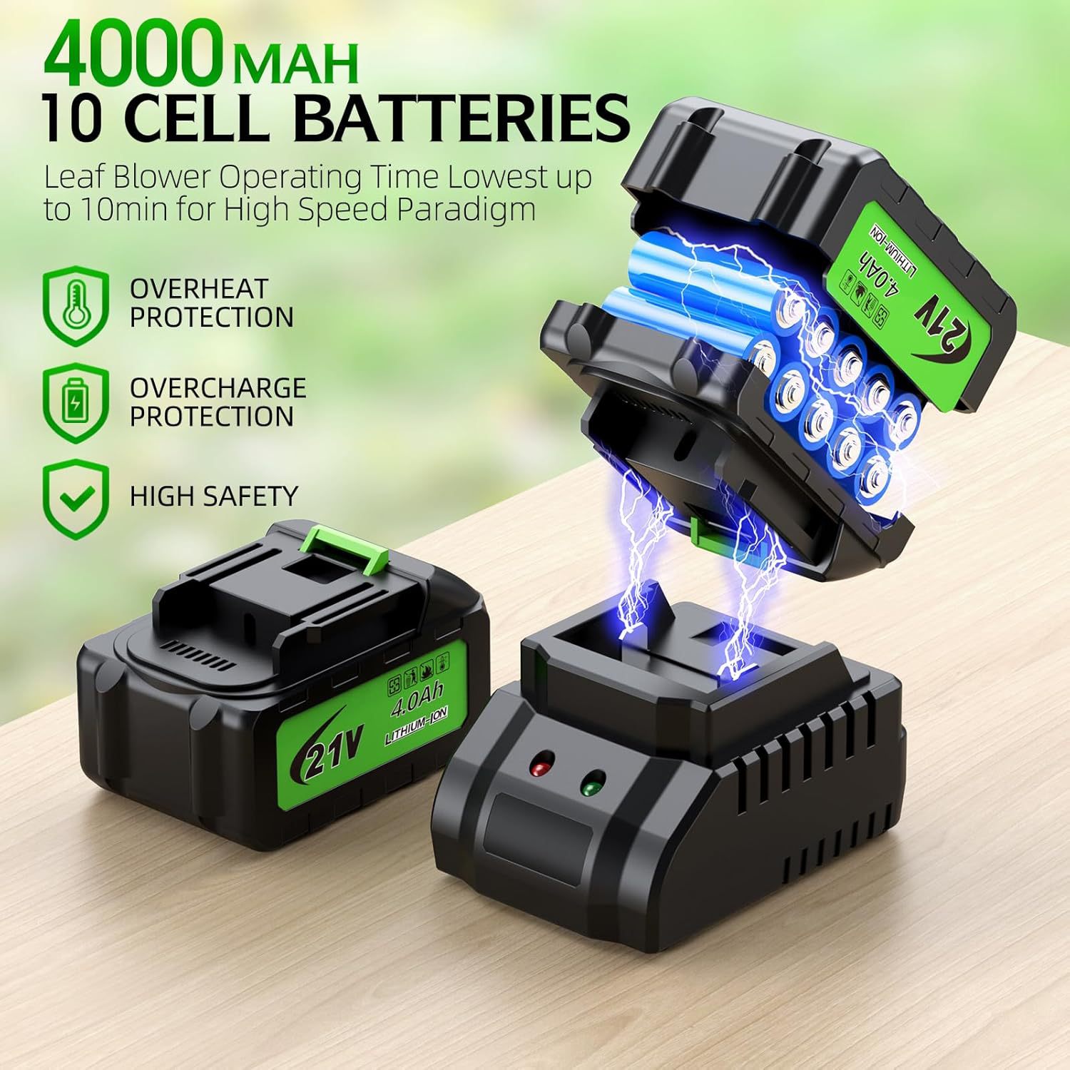 Cordless Electric Leaf Blower  - đánh giá và giá Gardening Tools Battery Powered