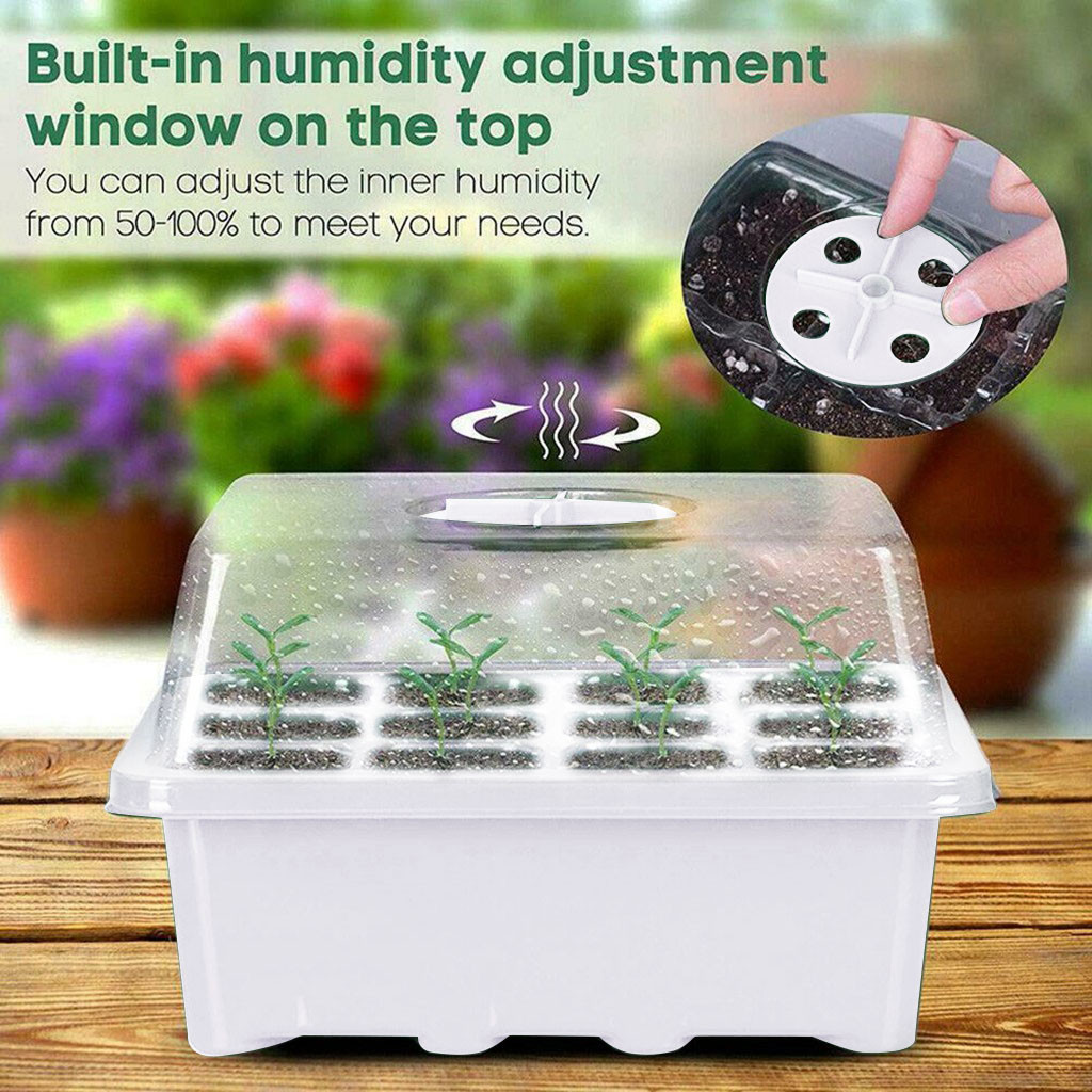 12 Hole Plant Seed Grow Box Nu - đánh giá và giá Seed Starter Trays