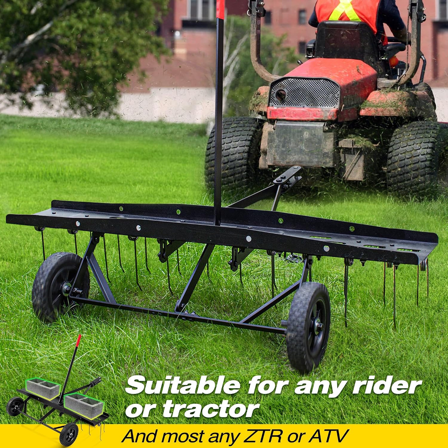 Tow Behind Lawn Dethatcher Rak - đánh giá và giá Gardening Tools And Equipment