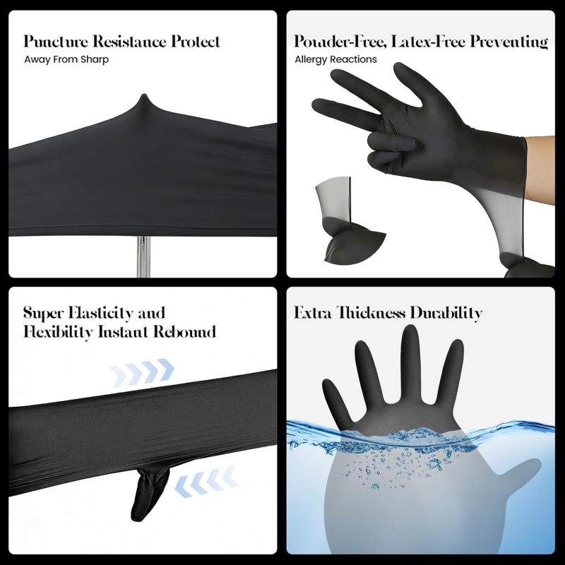 Kids Black Nitrile Disposable  - đánh giá và giá Gardening Tools Gloves