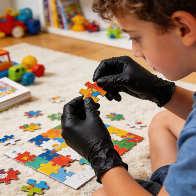 Kids Black Nitrile Disposable  - đánh giá và giá Gardening Tools Gloves