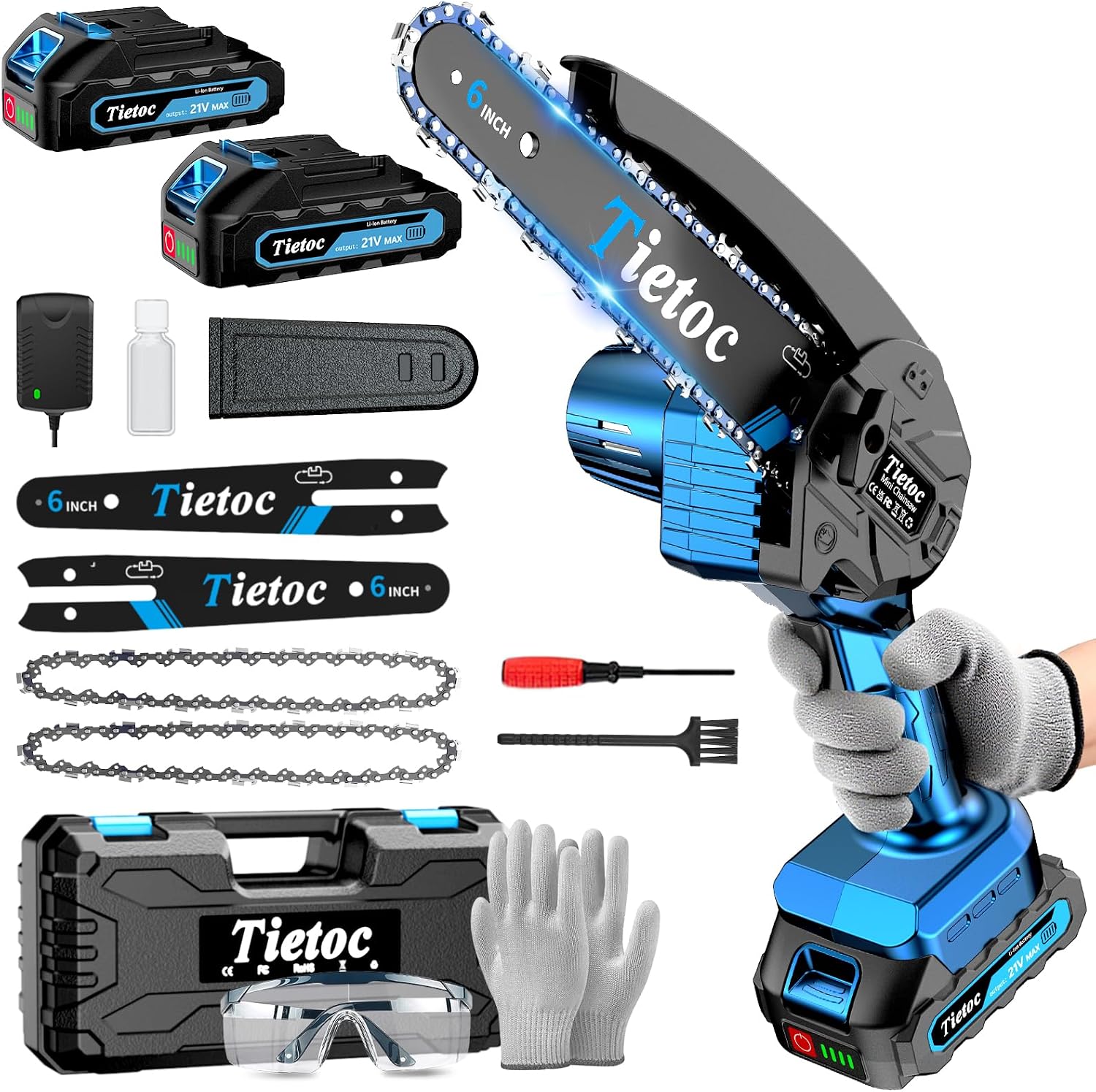Mini Chainsaw, 6 Inch Chain Sa - đánh giá và giá Gardening Tools Battery Powered