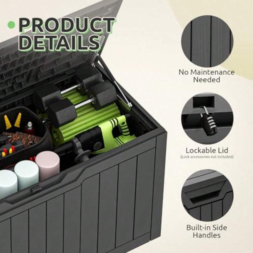 80 Gallon Waterproof Deck Box  - đánh giá và giá Gardening Tools Uses